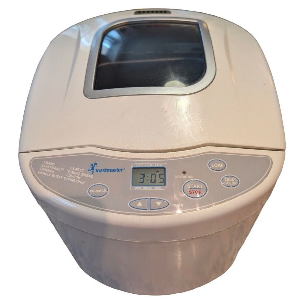 Toastmaster TBR20H Automatic Bread Maker Machine White Digital Programmable